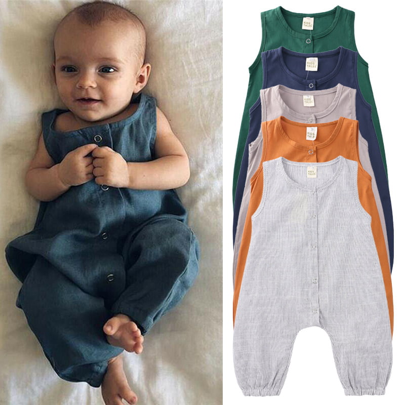 Cotton Newborn Infant Baby Boy Girls Bodysuit Romper Jumpsuit Clothes Outfits 