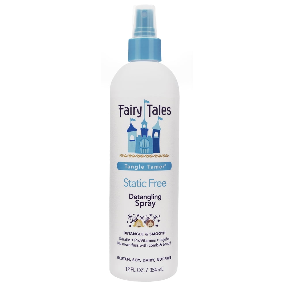 Fairy Tales Tangle Tamer Static-Free Moisturizing Kid's Leave-in Detangling Spray with Keratin, Pro-Vitamins & Jojoba, 12 fl oz