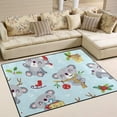 thumbnail image 2 of Dreamtimes Lightweight Soft Area Rugs 63 x 48 in, Koala with Holiday Elements Floor Mat for Kids Playing Room Hardwood Floor Living Room Nursery Rugs, 5'3" x 4', 2 of 6