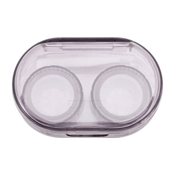 Unique Bargains 1 Set Contact Lens Case Simple Oval Lens Storage Case Purple