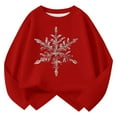 thumbnail image 4 of XAOFW Kids T-Shirts Girls Graphic Snowflake Print Round Neck Toddler Youth Everyday Play Long Sleeve Trendy Leisure Party Night Tee Shirts, 4 of 4