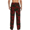 thumbnail image 3 of Goofa Rose Printed Soft Pajama Pants for Men, Wide Leg Comfy Casual Lounge Yoga Pants-Large, 3 of 9