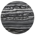 thumbnail image 2 of Pemberly Row Contemporary Round Marble Top Side Table in Black and Brown, 2 of 6