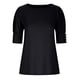 thumbnail image 4 of Fiudx Camisas de Mujer Blusa Holgada de Manga Corta con Cuello Redondo Informal de Color Sólido a La Moda para Mujer, 4 of 7