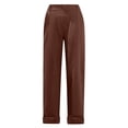 thumbnail image 7 of CYRBOKO Girls Capri Pants, Elastic Waist Spring Back-to-school Summer Casual Pants Brown Size 5-6 T, 7 of 7