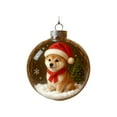 thumbnail image 2 of Kojanyu Transparent Christmas Animal Ornament – Mini Winter Scene In A Sparkling Sphere, 2 of 6