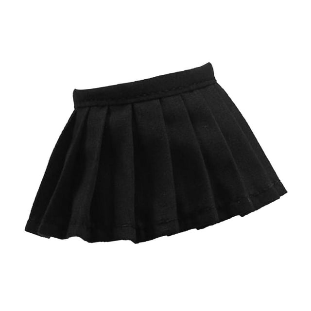 Figura Femenina A Escala 1/12, Ropa De Mu?eca, Disfraz Para Figuras De Soldado De 6 Pulgadas, Falda Negra Sunnimix muñeca con capucha