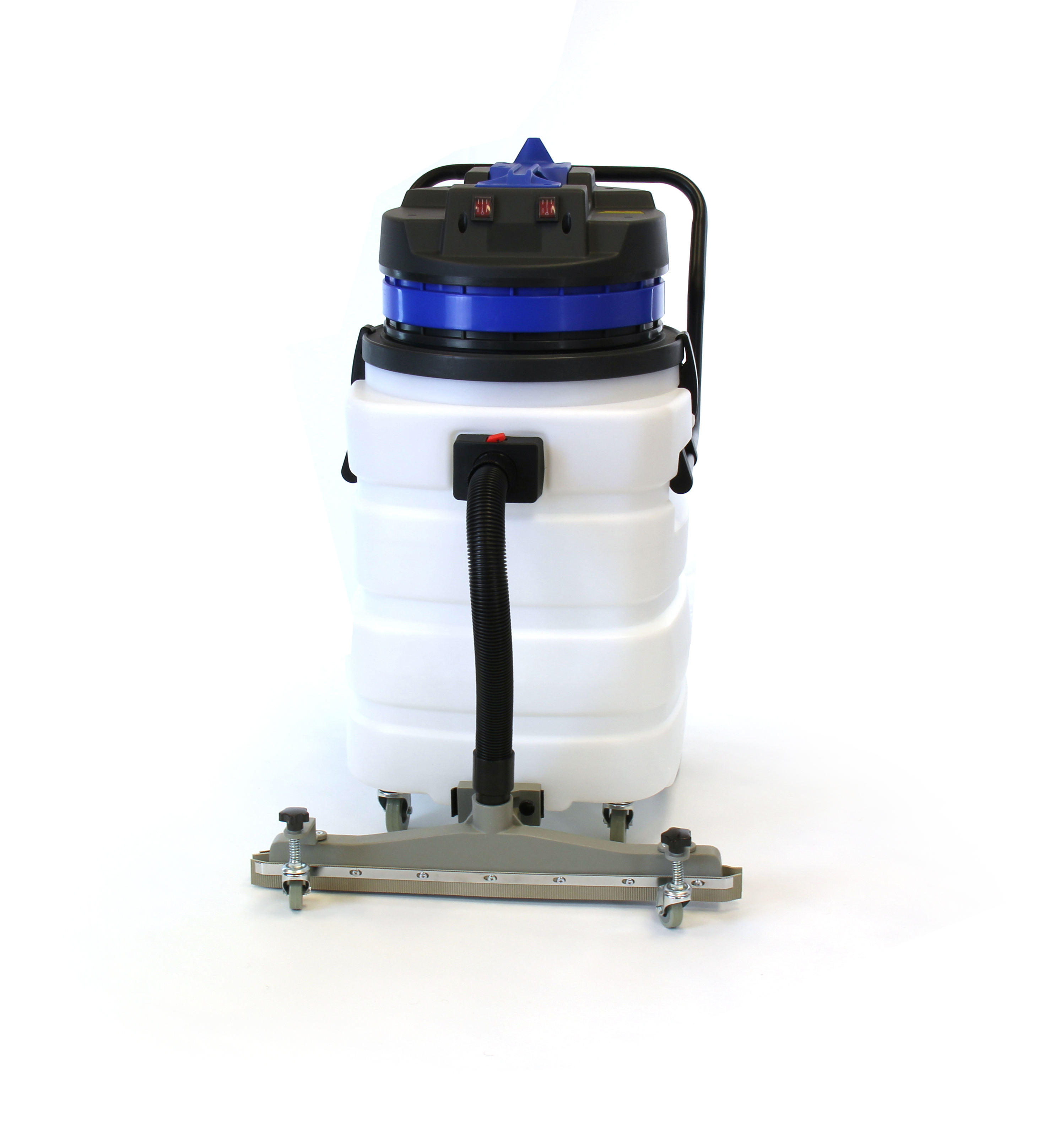 Industrial Vacuum Cleaner Wet/Dry - 2 Motors - Front Squeegee - 24 Gallon