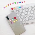 thumbnail image 4 of Farfi 1Set Sticker Wide Application Shining Easy to Use Adorable 3D DIY Heart-shaped Mobile Phone Case Decorative Stickers for Phone Case (Type I), 4 of 13