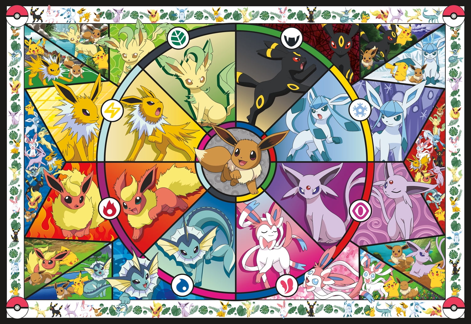 Buffalo Games Pokémon Eevee Evolutions 2000-Piece 38" x 26.5" Interlocking Jigsaw Puzzle for Adults Ages 14+