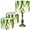 Bamboo Leaves, variant on Table Lamp Shade, 13”W x 10”H HD Printing Geometric floral leaves marble Lampshade, Lamps shades, Modern Lampshade Decor for Table and Floor Lamps (Mountain)