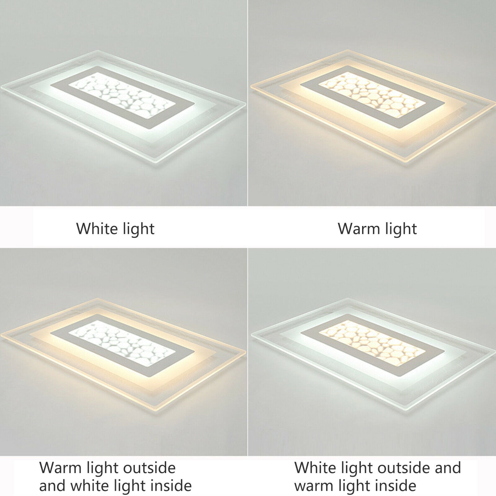 Loyalheartdy Acrylic Dimmable LED Ceiling Light, 35.4" 76W Flush Mount Chandelier Lamp Fixture w/Remote for Bedroom, Kitchen