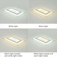 thumbnail image 5 of Loyalheartdy Acrylic Dimmable LED Ceiling Light, 35.4" 76W Flush Mount Chandelier Lamp Fixture w/Remote for Bedroom, Kitchen, 5 of 9