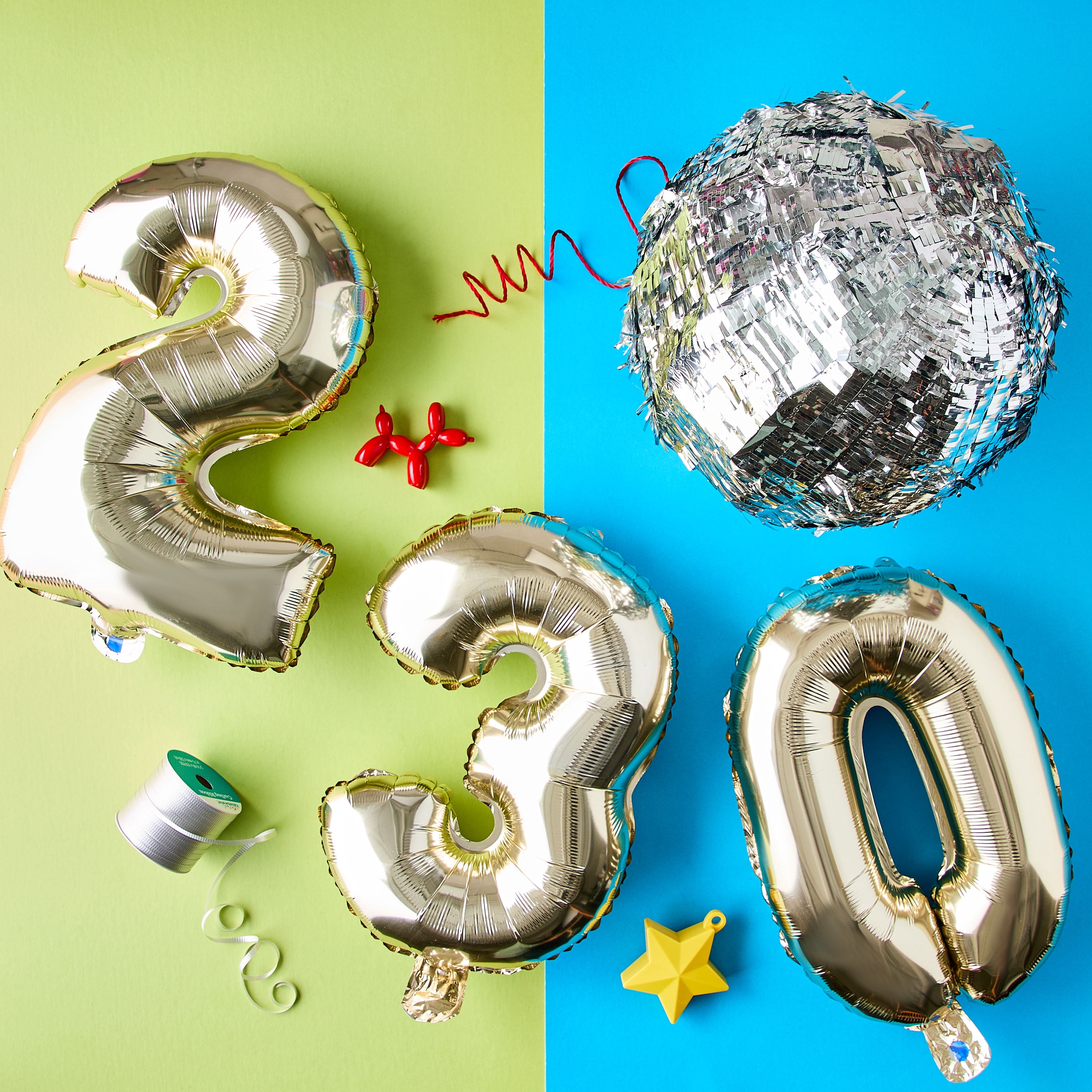 (6 pack) 16 inch Gold Number 0 Foil Balloon by Way To Celebrate