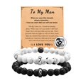 thumbnail image 1 of Ensemble Bracelet Perles Blanches Chic et Élégant pour Hommes et Femmes, 1 of 3