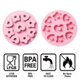thumbnail image 3 of Kitchen baking mold-silicone 9 even love doughnut mold cake mold love five-pointed star baking mold - pink, 3 of 5