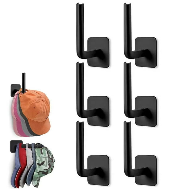 Perchero para guardar sombreros, organizador de sombreros multiusos, ganchos adhesivos fuertes para sombreros, organizador de sombreros de pared para gorras de béisbol