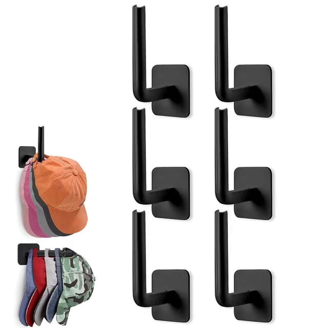 Perchero para guardar sombreros, organizador de sombreros multiusos, ganchos adhesivos fuertes para sombreros, organizador de sombreros de pared para gorras de béisbol