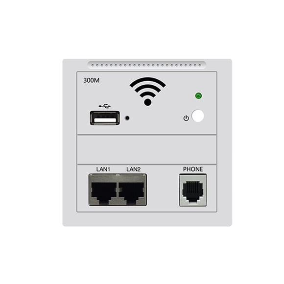 Panel Inalámbrico 86 Tipo 300 Mbps Enrutador De Pared Wifi Inalámbrico Panel Ap Enrutador De Pared Integrado Yuarrent HA026167-00
