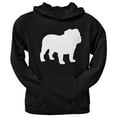 thumbnail image 1 of Bulldog Silhouette Chandail à Capuchon Adulte Noir, 1 of 1