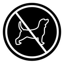 Signs ByLITA Circle No Dogs Graphic Door or Wall Sign | Easy Installation | Durable Construction | (Black) - Medium