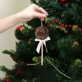 thumbnail image 2 of CuiLiyq Christmas Lollipop Ornaments, 8.7 Inch 3D Spherical Lollipop Xmas Tree Hanging Decorations, Glittering Foam Candy Pendant with Ribbon, for Home Party Holiday Decor (Coffee), 2 of 6