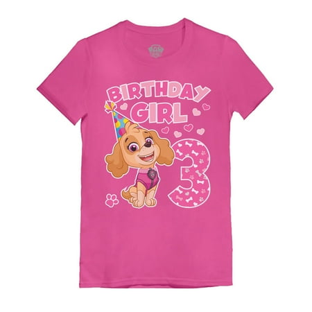 

Tstars Paw Patrol Skye Themed T-Shirt - Girls 3rd Birthday Gift Perfect for Toddler Kids - Official Nickelodeon Licensed Apparel with High Quality Graphics