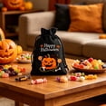 thumbnail image 7 of AZXY Halloween Drawstring Gift Bags Texture Pumpkin Print Candy Treat Pouches, Reusable Portable Multipurpose Goodie Sacks for Halloween Party Favors & Holiday Decor Storage, Black, 7 of 7