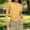 Yellow, variant on Women’s Slim Capris Sleeve T-Shirt Round Neck Elastic Basic Tops Fashion Casual Daily Wear,Yellow,L