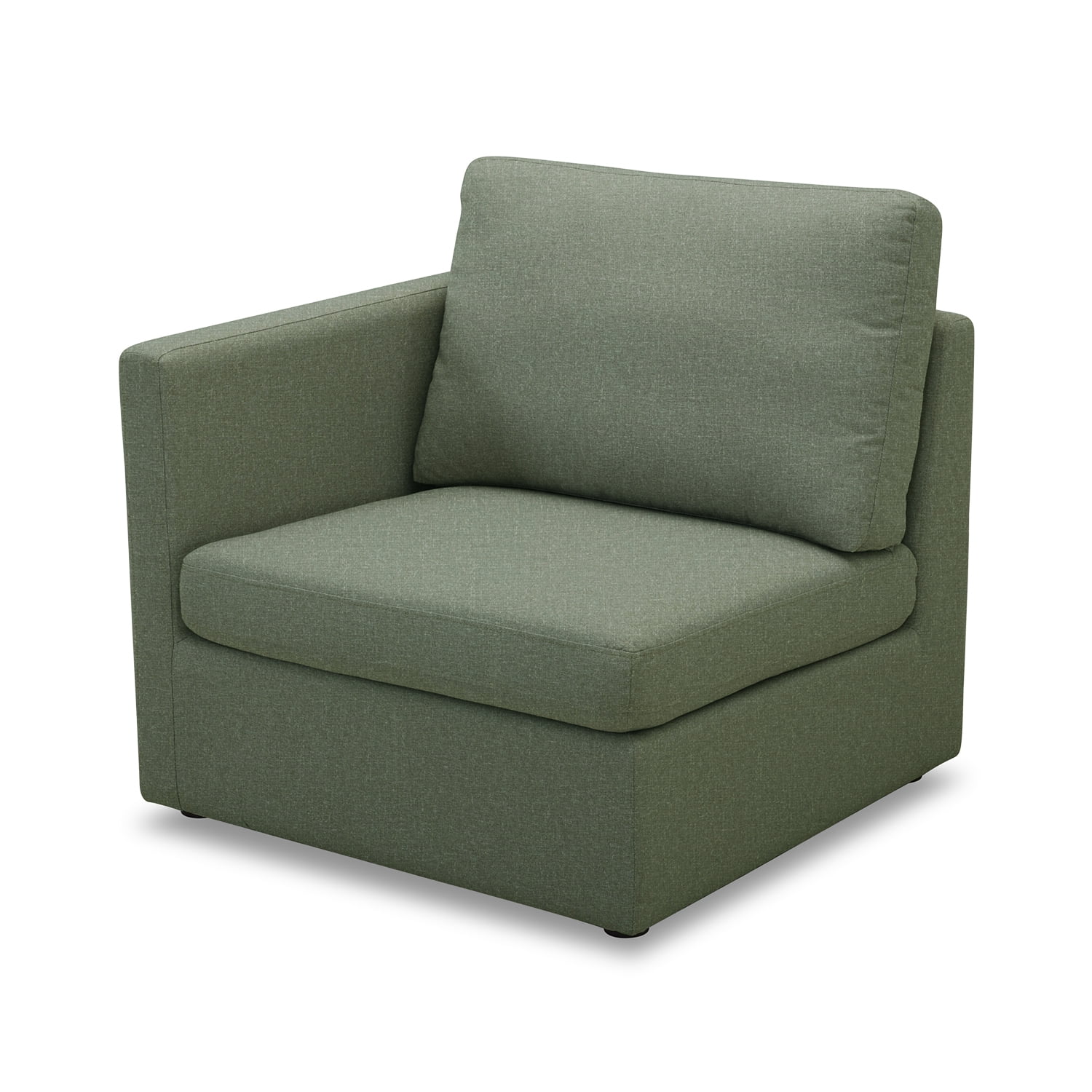 Better Homes & Gardens Modular Sectional Sofa with Storage Ottoman, Olive