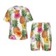thumbnail image 1 of Balery Hawaiian Pineappl Conjunto de Pijama Infantil de Manga Corta con Estampado – Ropa de Dormir de Algodón Suave-XX-Large, 1 of 6