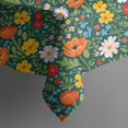 thumbnail image 5 of Pioneer Flower Floral Print Pattern Square Tablecloth, Waterproof Wipeable Spillproof Washable Table Cover for Home Kitchen Party Decor, 42"x42", 5 of 6