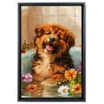 thumbnail image 2 of Funny Bathroom Wall Art CuteTibetan Mastiff Dog Canvas Print Dog Bathtub Picture Humor Animal Artwork Painting for Restroom Bathroom, House Essentials For New Home, Christmas Gifts, 2 of 5