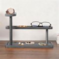 thumbnail image 5 of MMJ Wooden 3-Tier Serving Tray Display Rack Tea Set Cup Organizer Perfume Stand Desktop Storage 12.4x8.86x6.1in, 5 of 6