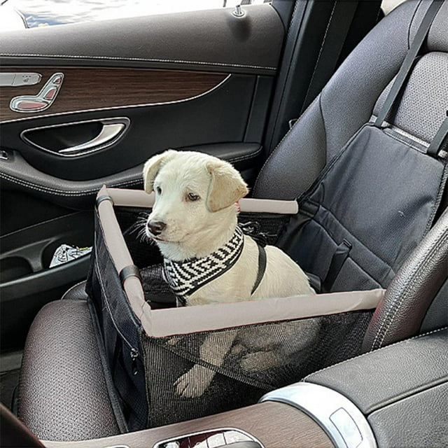 Feltree Waterproof and Non-Slip Pet Car Seat Cover with Safety Straps for Dogs and Cats, Easy to Clean Back Seat Protector for Small Pets Up to 15 Lbs