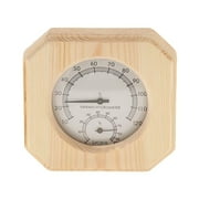 Angle View: Tuscom Sauna Thermometer&Hygrometer 2 In 1 Wood Hygrothermograph Sauna Room Accessories