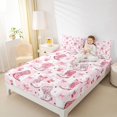thumbnail image 4 of Feelyou Princess Bow Boot Twin Sheet Sets, Pink Buffalo Plaid Bedding, 3 Pieces, 4 of 7