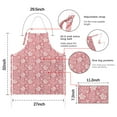 thumbnail image 7 of Pink Pioneer Flower and Paisley Pattern Apron-Garden Aprons for Women with Pockets-Cotton Linen Waterproof Kitchen Cooking Gardening Aprons Adjustable for Kitchen,Cooking,BBQ and Salon 33x27 Inch, 7 of 7