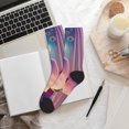 thumbnail image 6 of Pofeuu Dreamy Moonlit Window Print Crew Socks, Adult Running Hiking Socks for Youth and Adult, 6 of 7