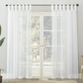 thumbnail image 5 of No. 918 84" x 50" White Solid Print Outdoor Curtain With Tab Top, 5 of 6