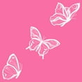 thumbnail image 2 of Girl's Lost Gods Flying Butterfly Outline Graphic Cropped T-Shirt Light Pink Medium, 2 of 3