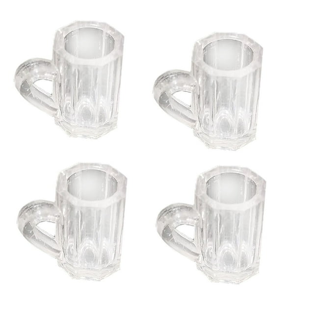4 Pcs Verres à Shooter Mini en Forme de Baril, Design Créatif pour Décoration de Bar à Liqueur et de Cuisine
