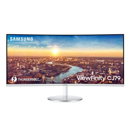SAMSUNG 34" Class ViewFinity Widescreen WQHD (3440 x 1440) Curved Monitor - LC34J791WTNX/ZA