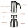 thumbnail image 3 of EastVita Stovetop Espresso Maker, Stainless Steel Moka Pot with Ergonomic Handle, Percolator Italian Coffee Maker, 4/6/9 Cups Coffee Pot for Men Women Gifts, 3 of 8