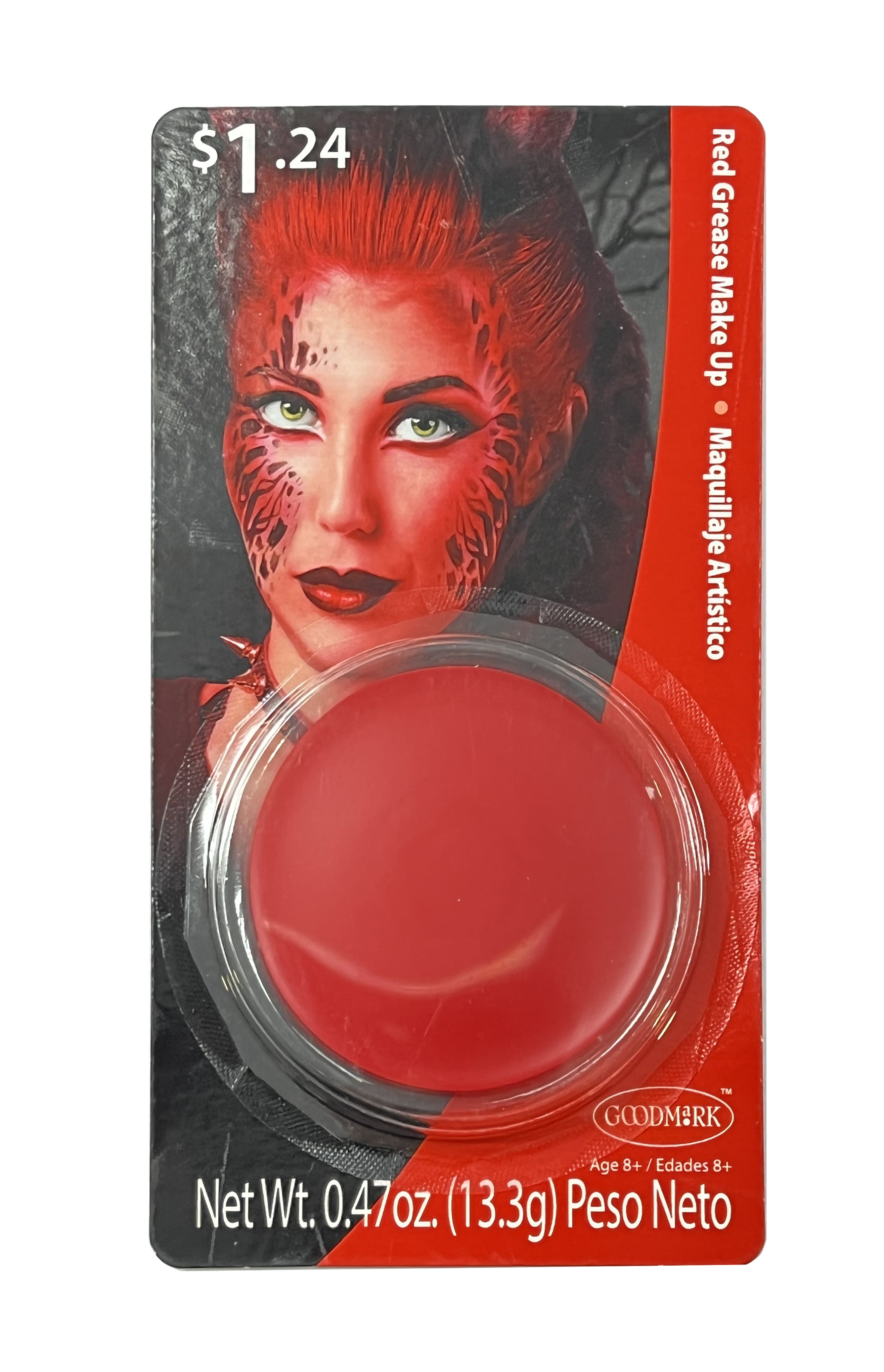 Goodmark Halloween Grease Makeup, Red, Net Wt. 0.47oz (13.3g)