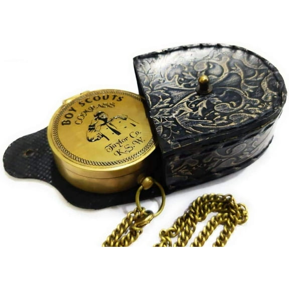 NauticalMart American Compass Antique Vintage Brass Compass