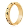 thumbnail image 2 of 925 Sterling Silver Fidget Ring Spinner Ring Moon Star Anxiety Ring for Women Men Vermeil Yellow Gold Jewelry Birthday Christmas Gifts, 2 of 6