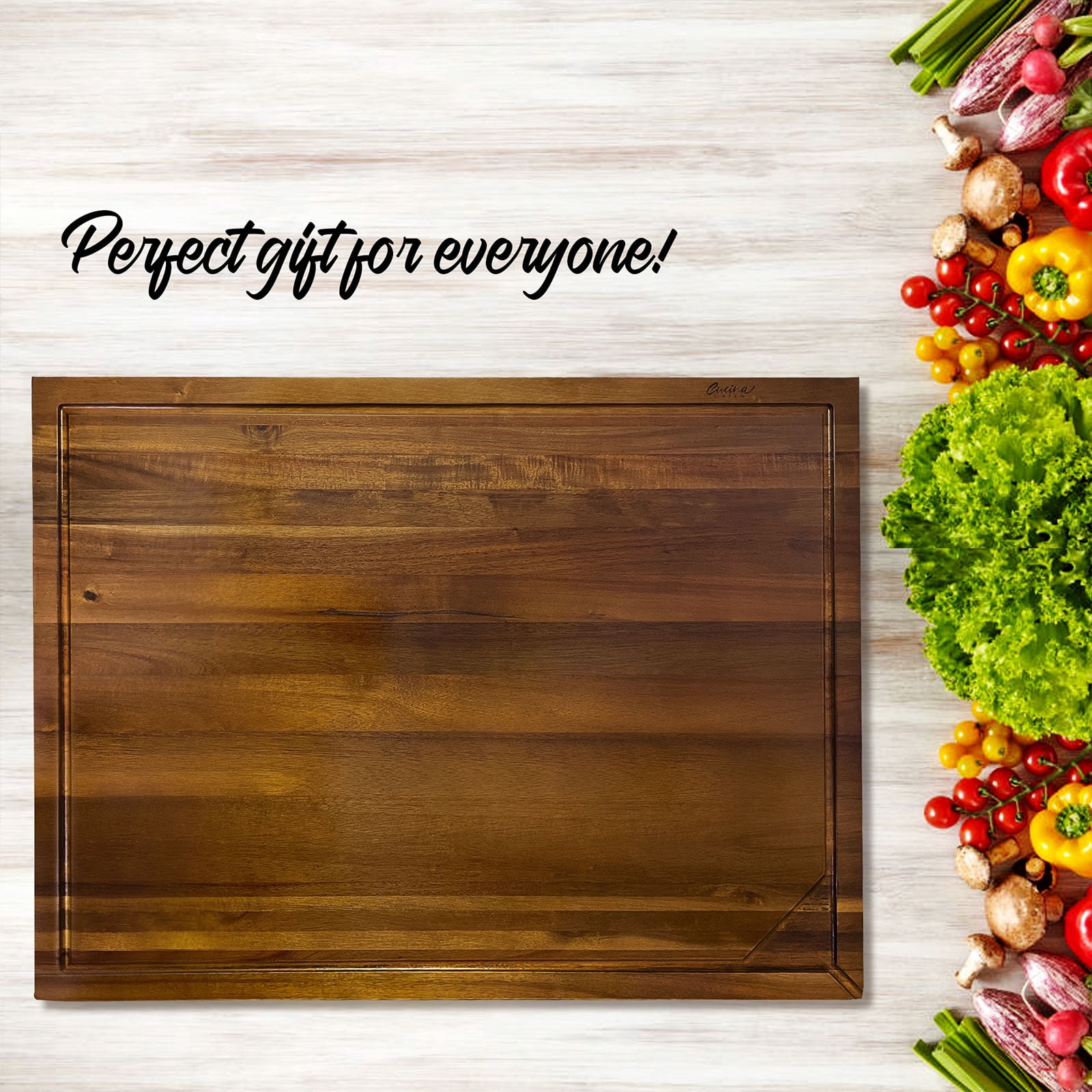 Cucina Green 30 inches Noodle Board, Butcher Block for Chopping Meat and Vegetables Adjustable Legs