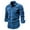 Blue, variant on hgsbede Men's Cotton Corduroy Long Sleeve Turndown Collar Slim Fit Casual Top Blouse Shirt