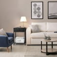 thumbnail image 3 of bedside table with charging station and USB interface  bedside table with drawers and storage shelves 2-tier end table for small spaces Suitable for bedrooms, living room, black, 3 of 6
